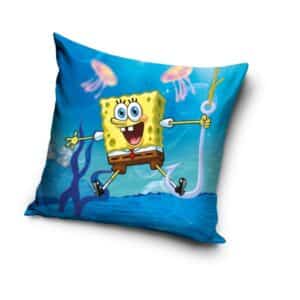 Poszewka na jasiek 40x40 Welurowa Sponge Bob