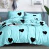 Pościel 160x200 Serca Niebieska